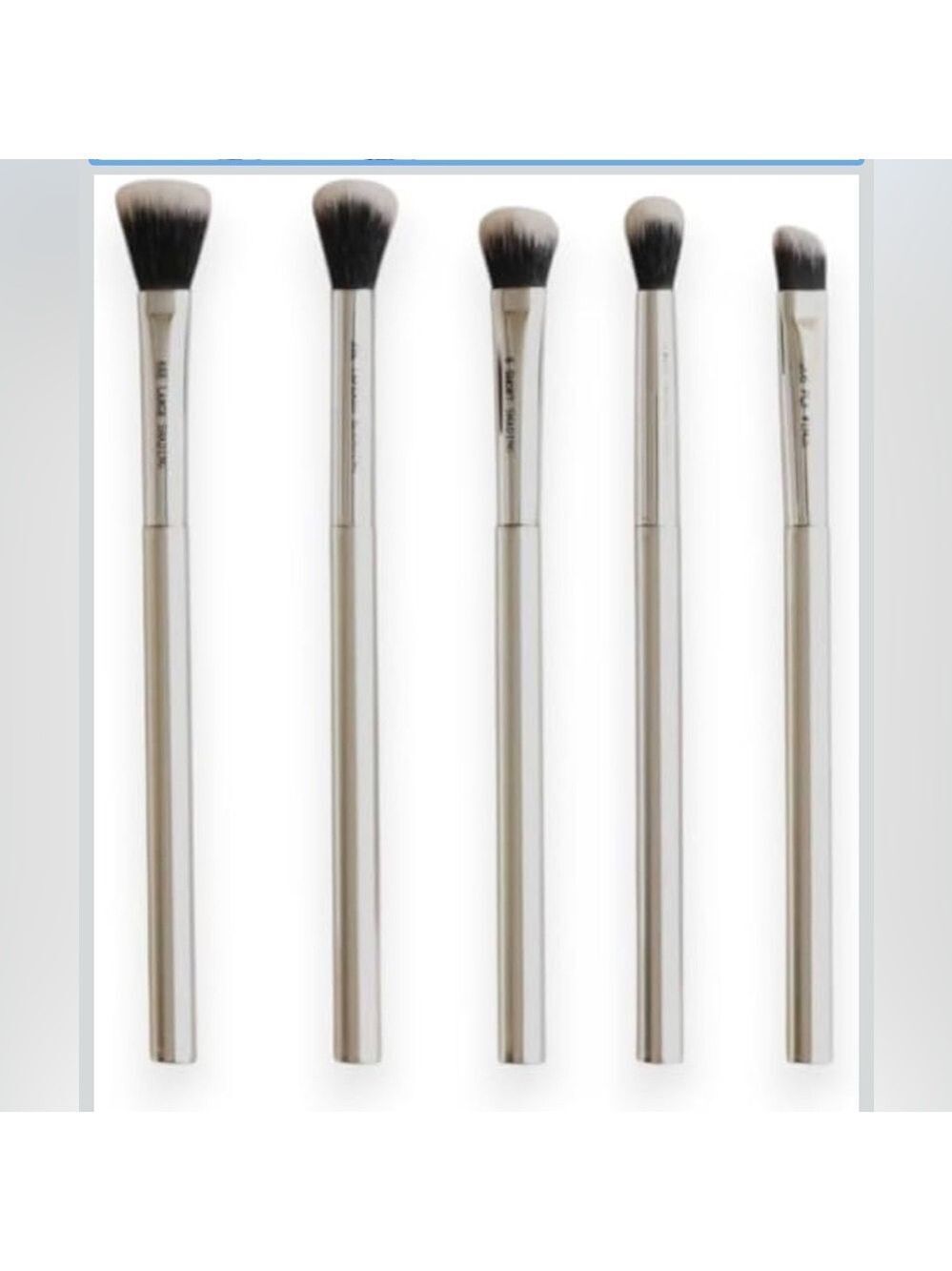 F.A.R.A.H. Makeup Eye Brush Set Silver